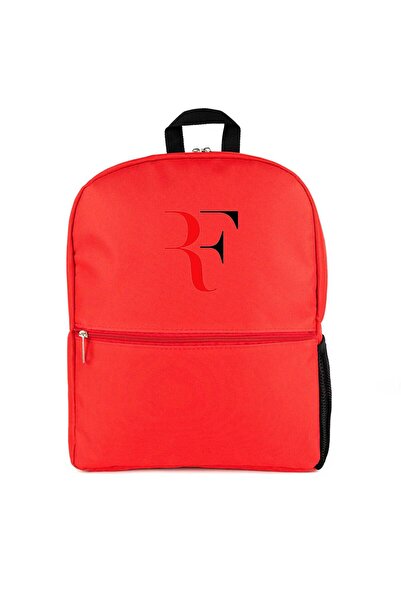 CrowsGate Roger Federer Colored Logo Backpack Red Color