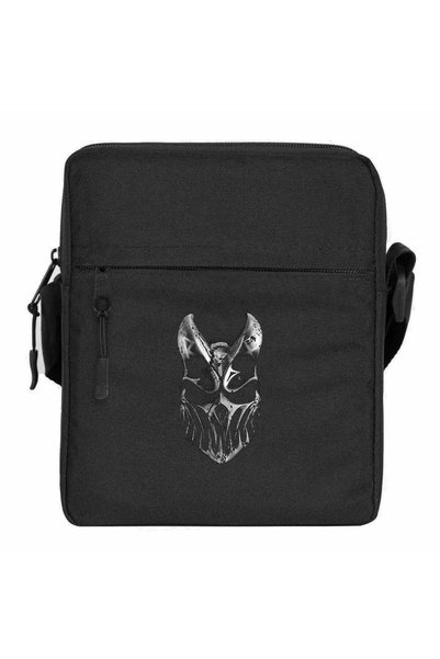 CrowsGate Geantă de umăr Slaughter To Prevail Silvermask Culoare Neagră