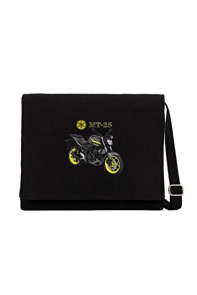 CrowsGate Черна платнена месинджър чанта Yamaha MT 25