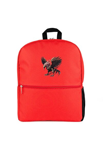 CrowsGate Phoenix Mythology Creature Backpack Red Color