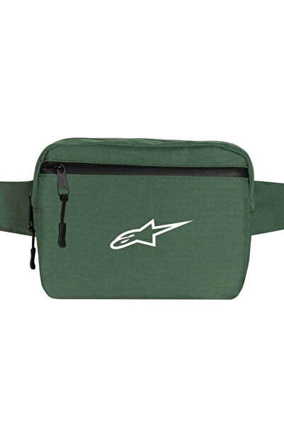CrowsGate Alpinestars torba za struk sa belim logotipom, zelena boja
