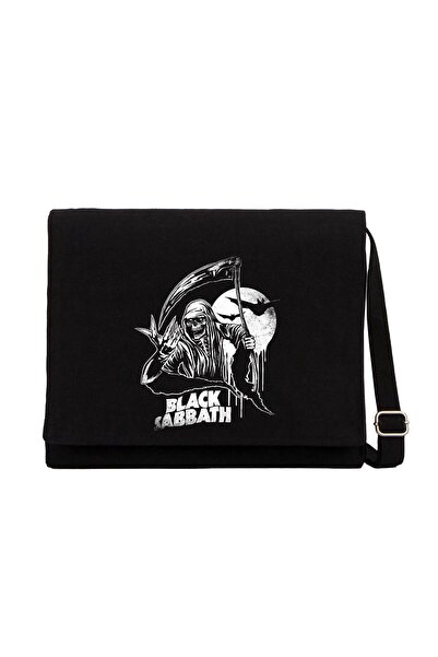CrowsGate Черна платнена месинджър чанта Black Sabbath Grim Reaper
