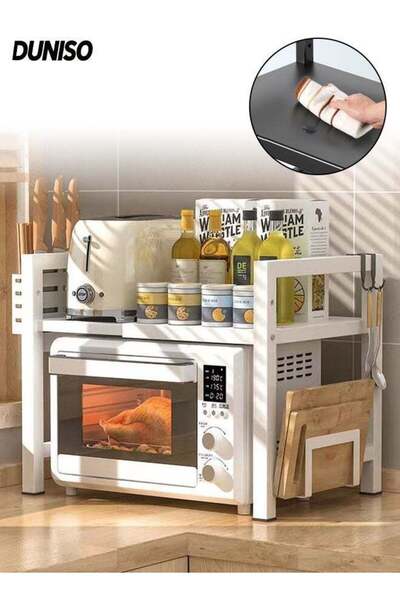 Generic Brand DUNISO Extendable Microwave Oven Rack, Countertop Kitchen Utens...