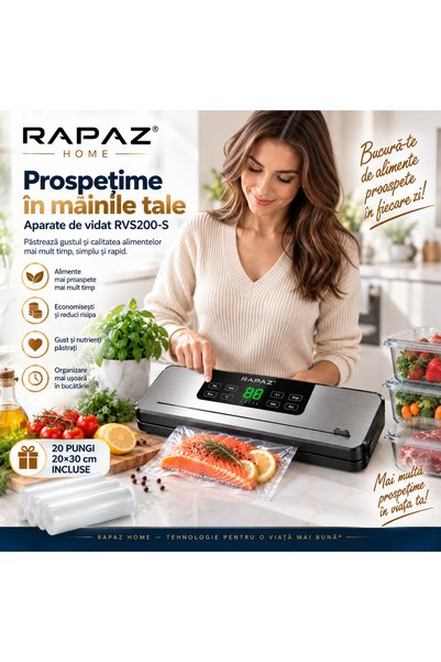 RAPAZ TREND RPZ Aparat vidat alimente Rapaz RPZ, 120W, 75kpa, 6 functii vidar...
