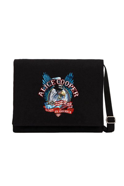 CrowsGate Alice Cooper Lost in America Black Canvas Messenger Bag
