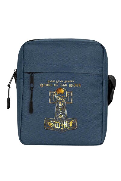 CrowsGate Geantă de umăr Black Label Society Order of The Black, culoare bleu...