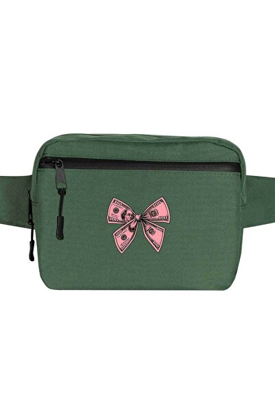 CrowsGate Ribbon Belt Bag Green Color
