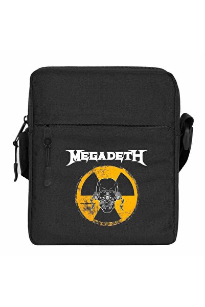 CrowsGate Megadeth Avertisment! Geantă de umăr cu alarmă Culoare neagră