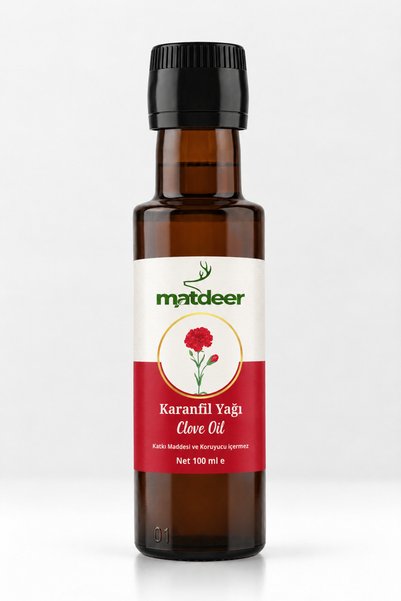 MATDEER 100 ml Clove Oil - Revitalizing and Warming Aromatherapy Fragrance for Skin and Environment - 100% Pure