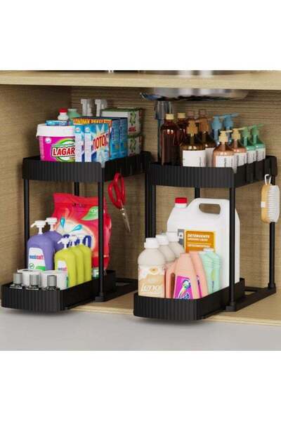 Generic Brand HOMESTAR One Piece of Double Layer Multi-Purpose Pull-Out Stora...