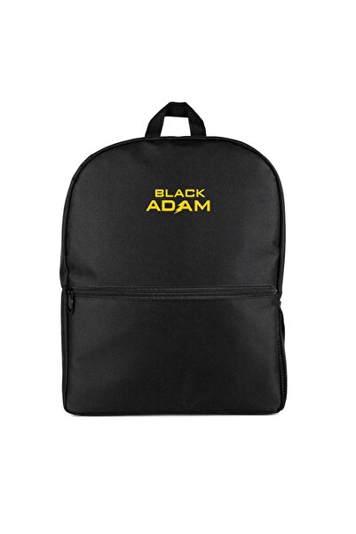 CrowsGate Black Adam Yellow Text Backpack Black Color