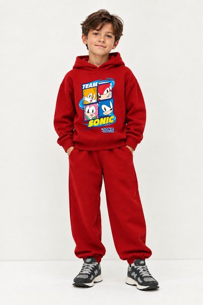 Let's Wear Sonic Team Premium Sweatshirt & Sweatpants Set for Kids - 2 Piece ...