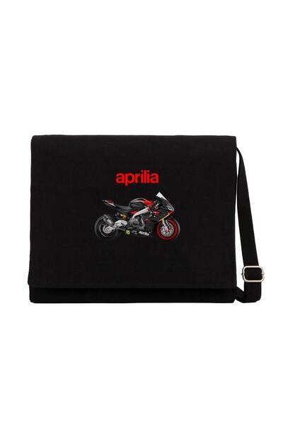 CrowsGate Aprilia 675RS Черна платнена чанта тип месинджър