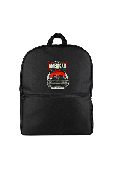 CrowsGate American Muscle Car Backpack Black Color