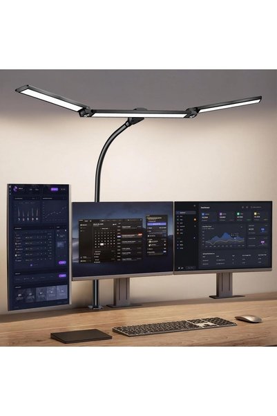 REOCLE Led Desk Lamp with Clamp, Eye Caring Architect Desk Lamp for Home Offi...