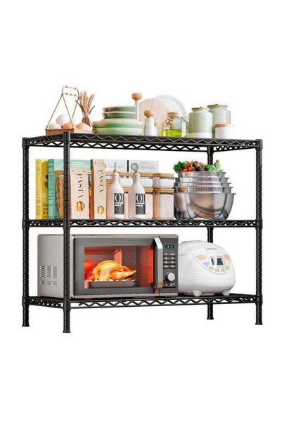 Generic Brand Uptyia 3- Shelf Metal Shelving Unit Adjustable, Heavy Duty Stor...
