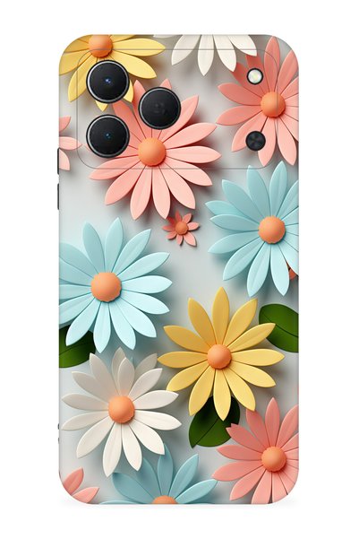 TECNO Spark 50 4G Kılıf Boutique Baskılı Resimli Güzel Çiçekler Pcode -020