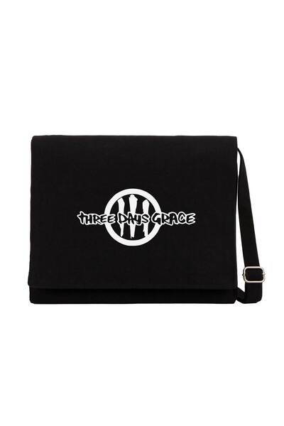 CrowsGate Three Days Grace Logo Black Canvas Messenger Bag