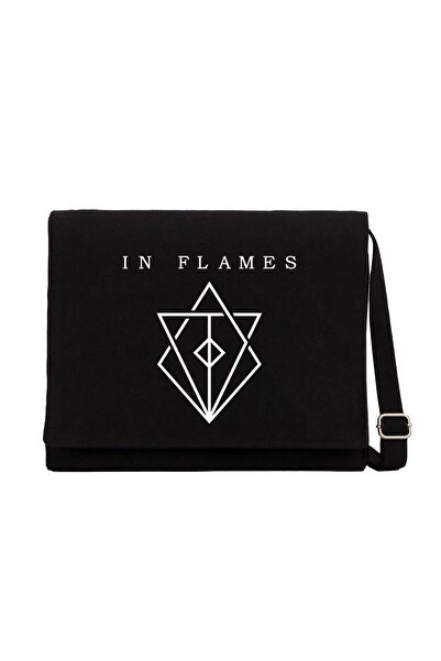 CrowsGate In Flames Symbol Logo Crna platnena torba za poruke