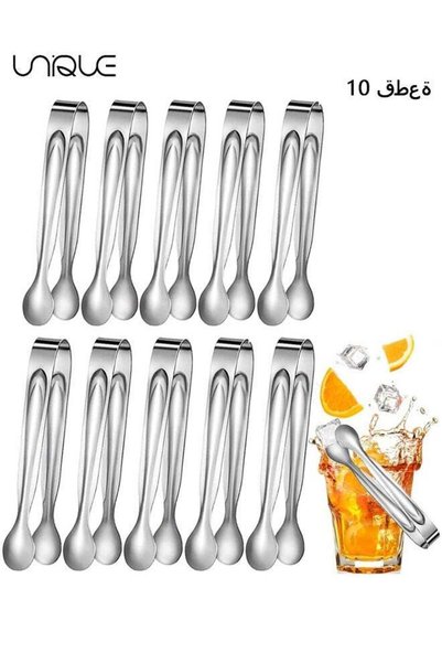 Generic Brand Unique 10 Pack Stainless Steel Food Tongs，Small Ice Tongs Sugar...