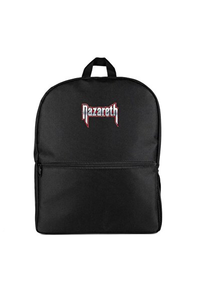 CrowsGate Rucsac roșu cu logo Nazareth, culoare neagră