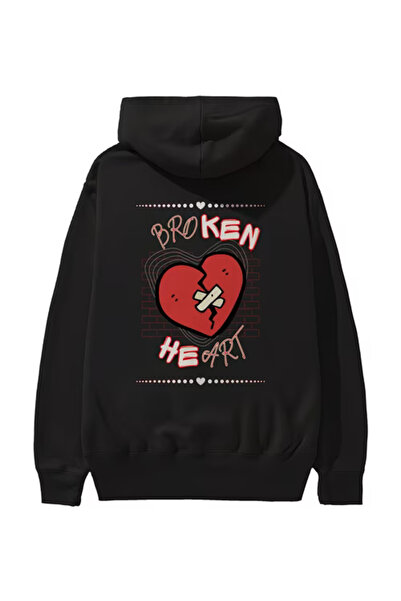 Generic Brand Unisex Oversize Black 3-Thread Hooded Sweatshirt – Premium Fabr...