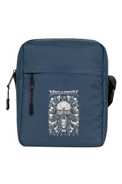 CrowsGate Megadeth Th1Rt3En Shoulder Bag Navy Blue Color