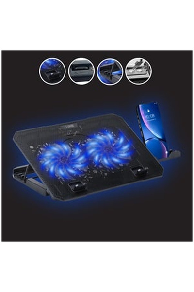 OEM Laptop Cooler Stand with Light & Mobile Phone Case 35x25x2.8cm