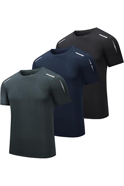GENERAL 3 Pack Mens Tshirt تيشرت رياضي رجالي Men's Activewear Gym Workout Qui...