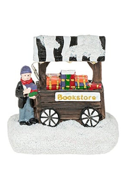 OEM Christmas Scene Bookcase with LED Light 9x5x9.5cm
