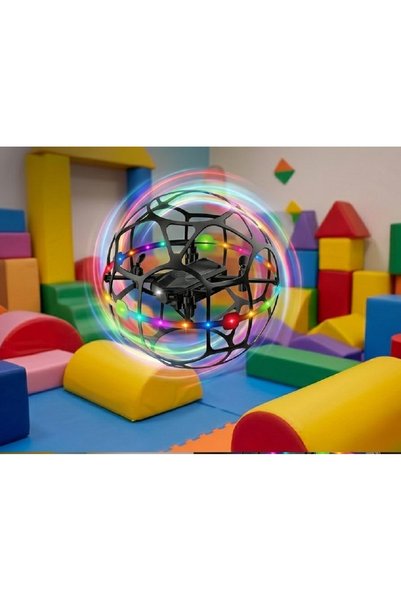 mwx teknoloji T36 Kafesli Futbol Topu Drone LED Işıklı HD Kameralı Sensörlü Mini Quadcopter (250g Altı İzin Gerektirmez)
