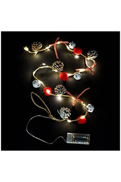 OEM Lighting Installation with 20 LED Bulbs with Batteries Cones Bells Pompom...