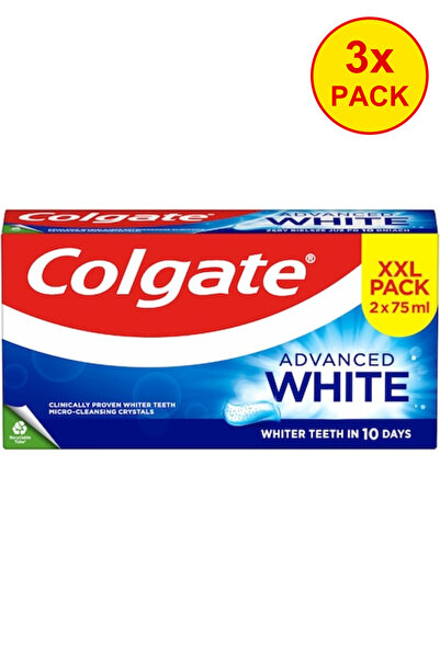 Colgate 3x PACK Advanced White Toothpaste Pack 2x75 ml