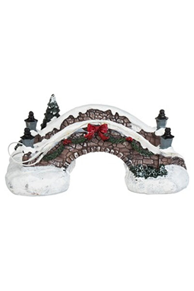 OEM Christmas Scene Bridge with LED Light 15x7x6cm