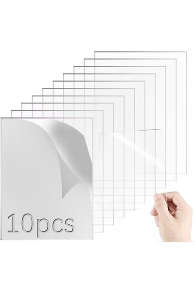 JOYZZZ Acrylic Sheet, 1mm 15x20CM Transparent Plastic Sheet, Plexiglass for S...