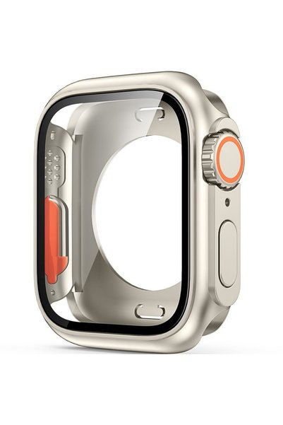 XGSM Carcasă completă 2 în 1 + Sticlă securizată pentru Apple Watch 7/8/9 45M...