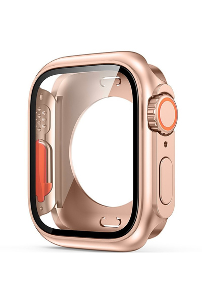 XGSM Carcasă completă 2 în 1 + Sticlă securizată pentru Apple Watch 7/8/9 41M...