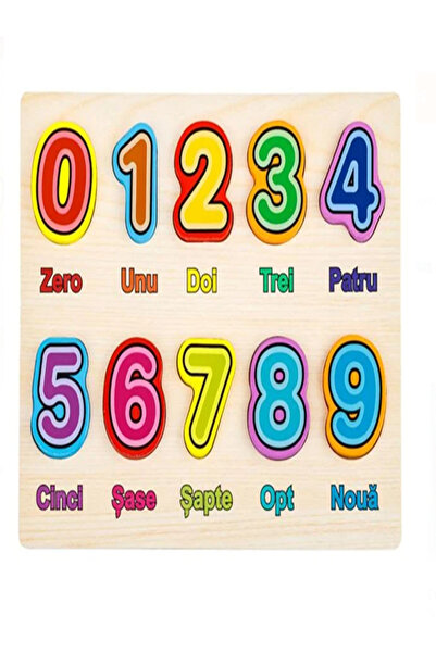 Generic Brand Puzzle Incastru din Lemn Cifre 30x22.5cm/1205222