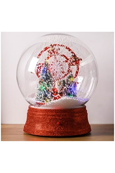 OEM Snow Globe with Wheel Luna Park Snow Light & Music Ø25x30cm