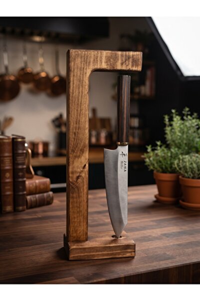 Zaika N690 Japon Kiritsuke Şef Bıçağı 21 cm Ve Kendine Özel Stant Hediye