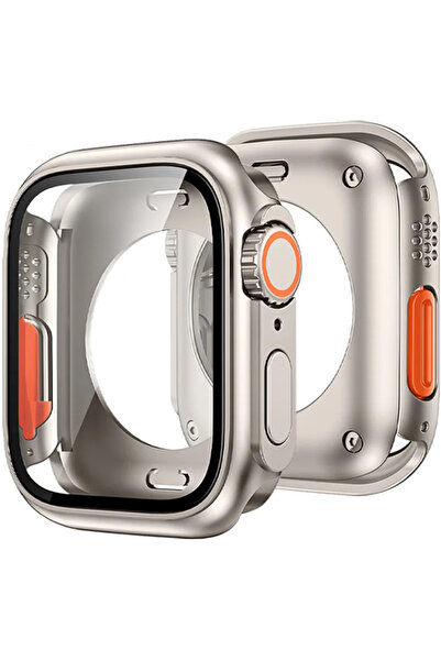 XGSM Carcasă completă 2 în 1 + Sticlă securizată pentru Apple Watch 7/8/9 45M...