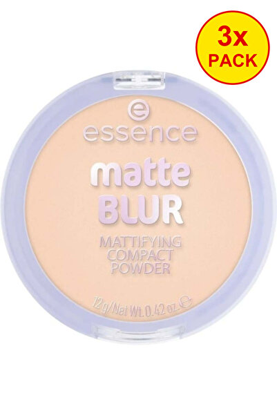 Essence Pachet de 3x Pudră compactă matifiantă BLUR, 10, Essence, 12 g