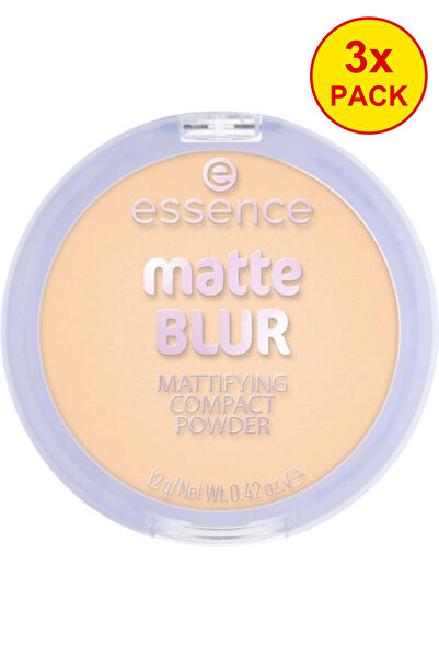 Essence Pachet de 3 pudre compacte matifiante BLUR, 20, Essence, 12 g