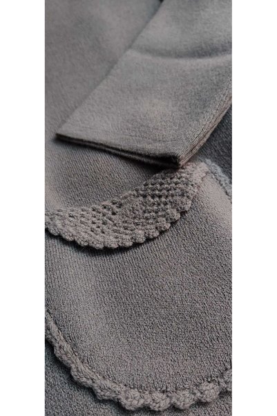 Laden Knitwear Large Size Wool Thick Winter Mom Long Vest Handmade Crochet Zippered Soft Cap Battal Women's Polo Collar