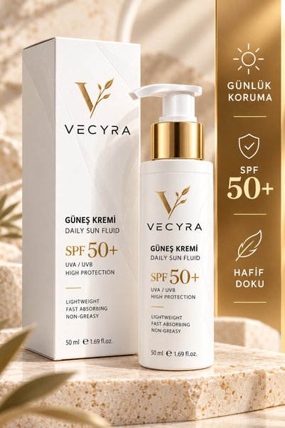 vecyra SPF 50+ Yüz Güneş Kremi Daily Sun Fluid 50 ml