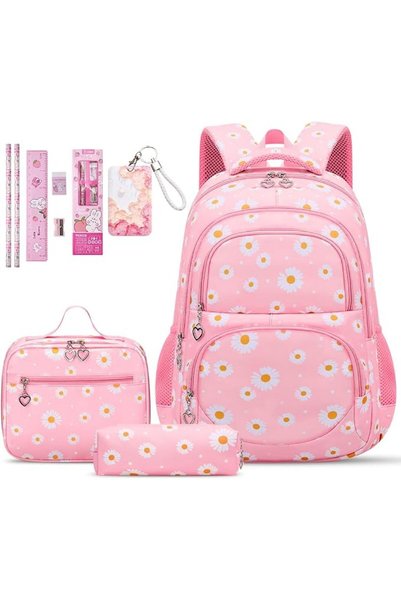 GENERAL Lukovee Girls Backpack 6PCS Set, Durable Water Resistant School Bag w...