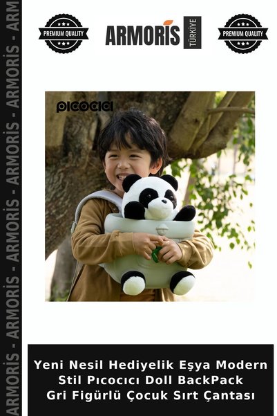 Armoris New Generation Giftware Modern Style Picocici Doll Backpack Gray Figu...