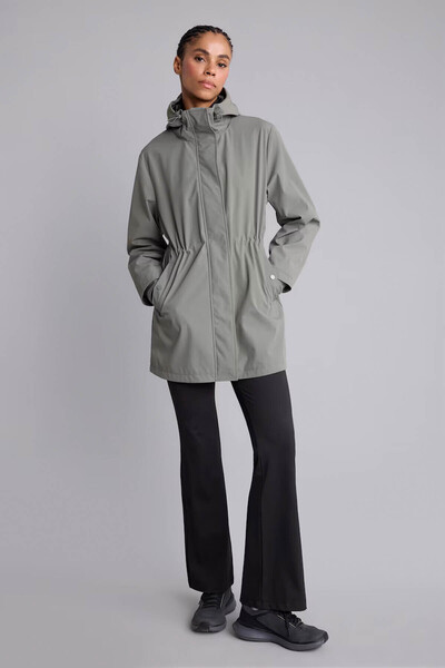 DeFacto Drawstring Hooded Long Fit Raincoat H0001Ax26Au