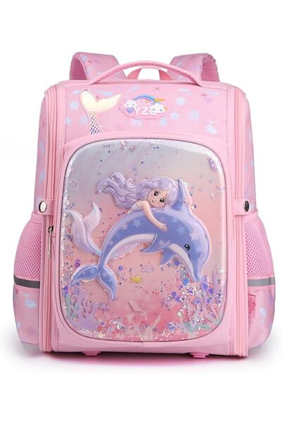 GENERAL Kids School Backpack, Ergonomic Spine-Protecting Design, Mermaid Patt...