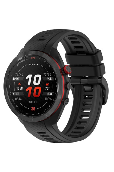 XGSM Curea de silicon pentru Garmin Approach S70 42mm, Negru